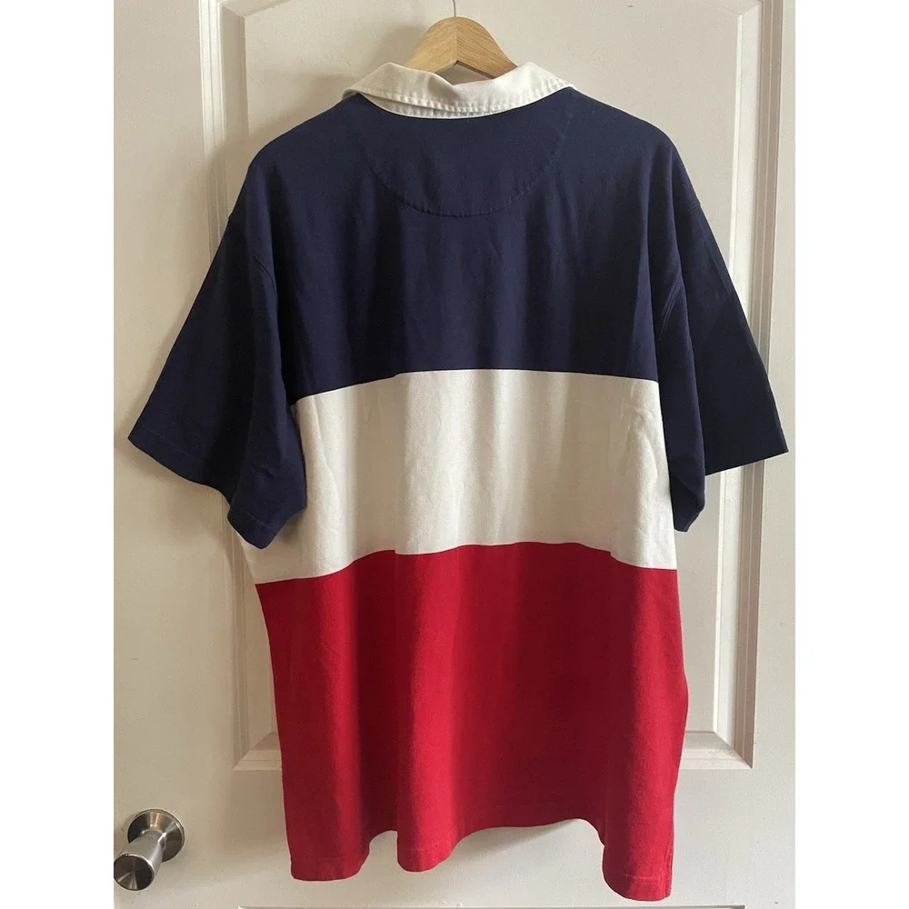Polo By Ralph Lauren Men's Striped Red White Blue Polo Shirt 2XL